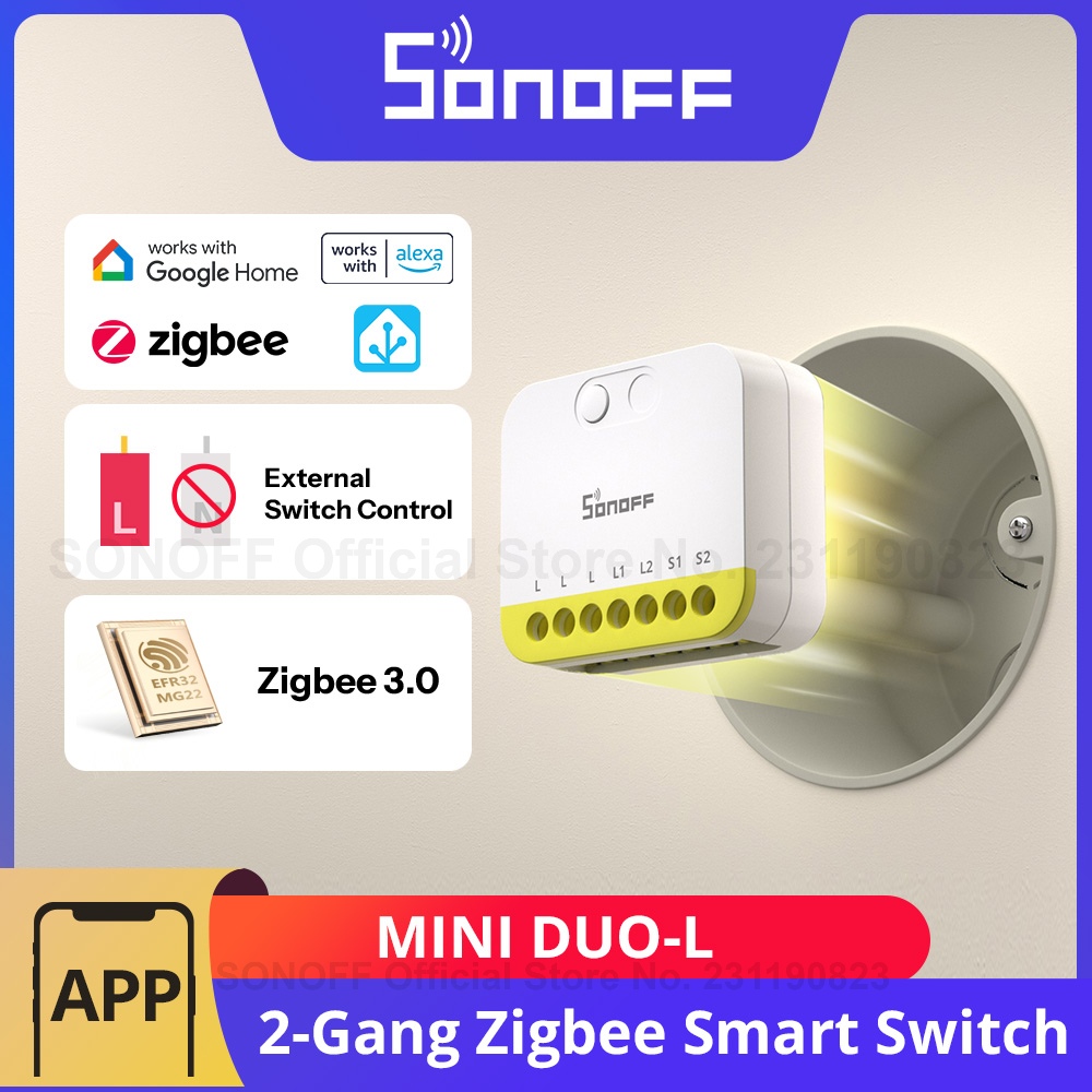 SONOFF MINI DUO-L 2-Gang Zigbe - Sonoff Basic Switch recension och pris