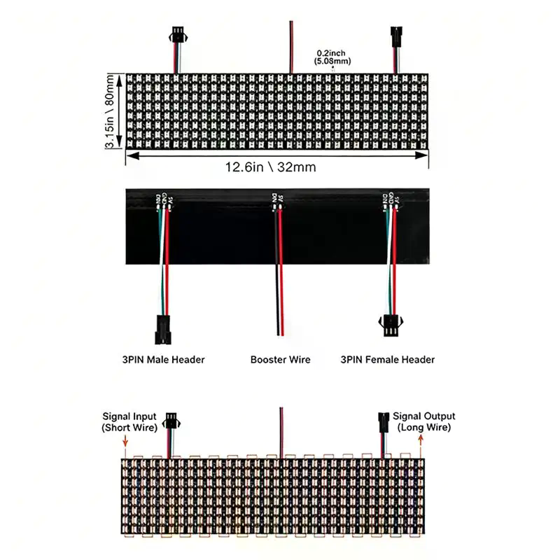 WS2812B Smart Pixel Module Mat - Rgb Led Matrix 8X8 recension och pris