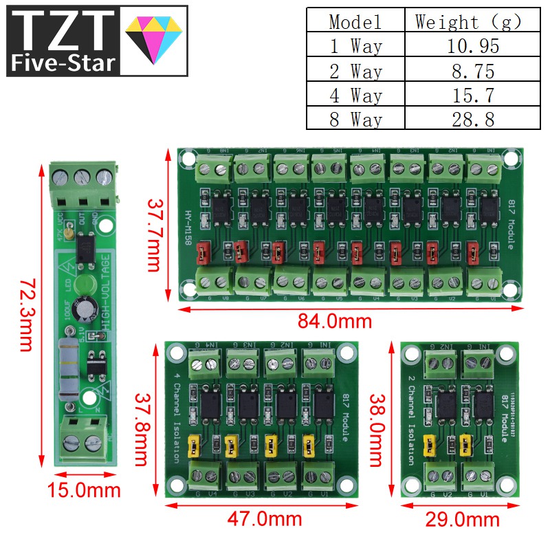 PC817 1 2 4 8 Channel Optocoup - Relay 8 Channel Board recension och pris
