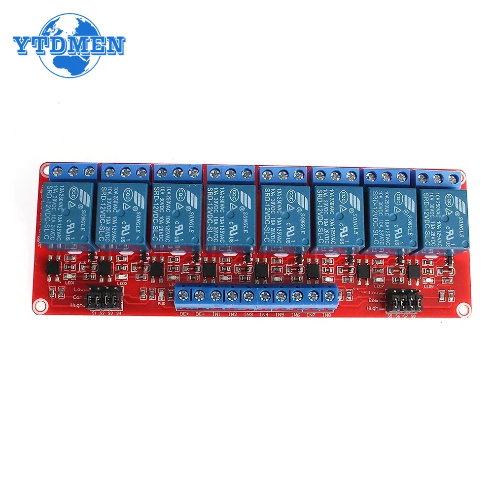 1PCS Relay Module 5V 12V 24V 1 - Relay 8 Channel Board recension och pris